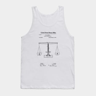 Scales of Justice Patent Black Tank Top